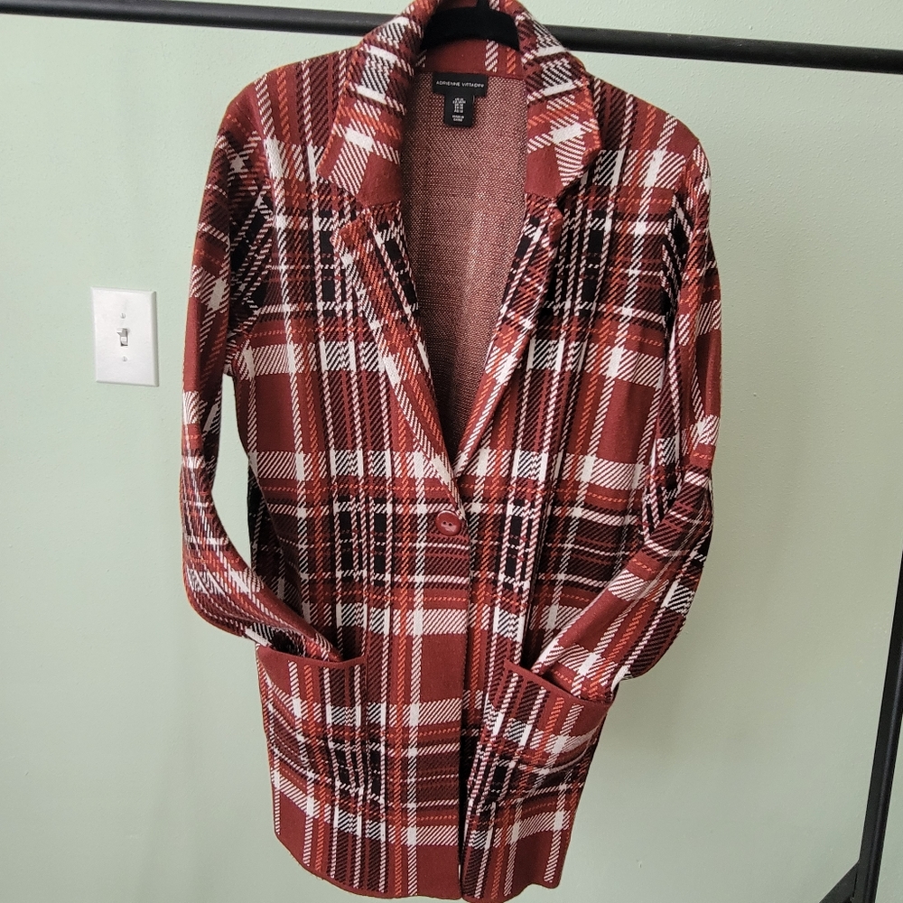 Gorgeous plaid sweater blazer